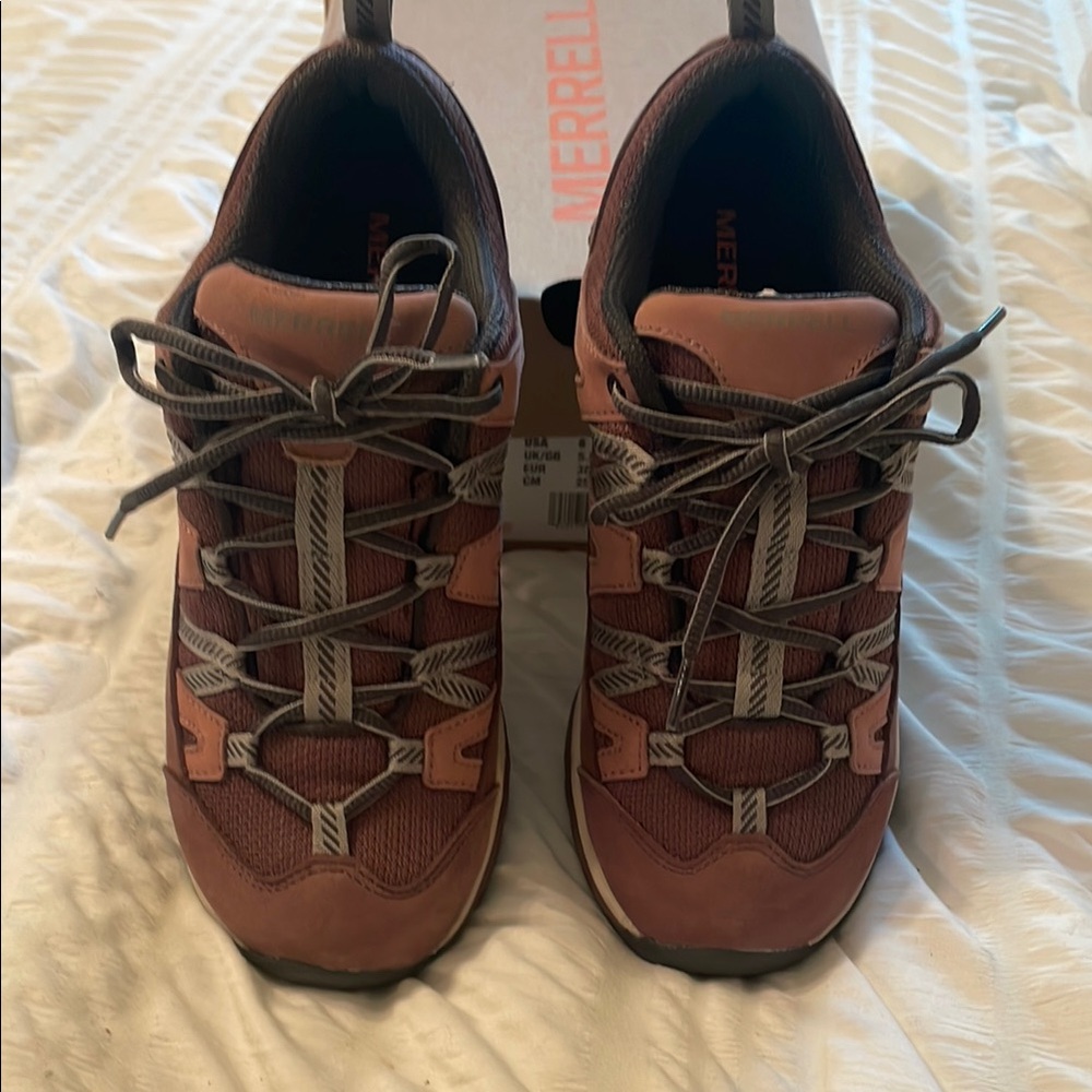 Merrell Marron & Gray Athletic Shoes